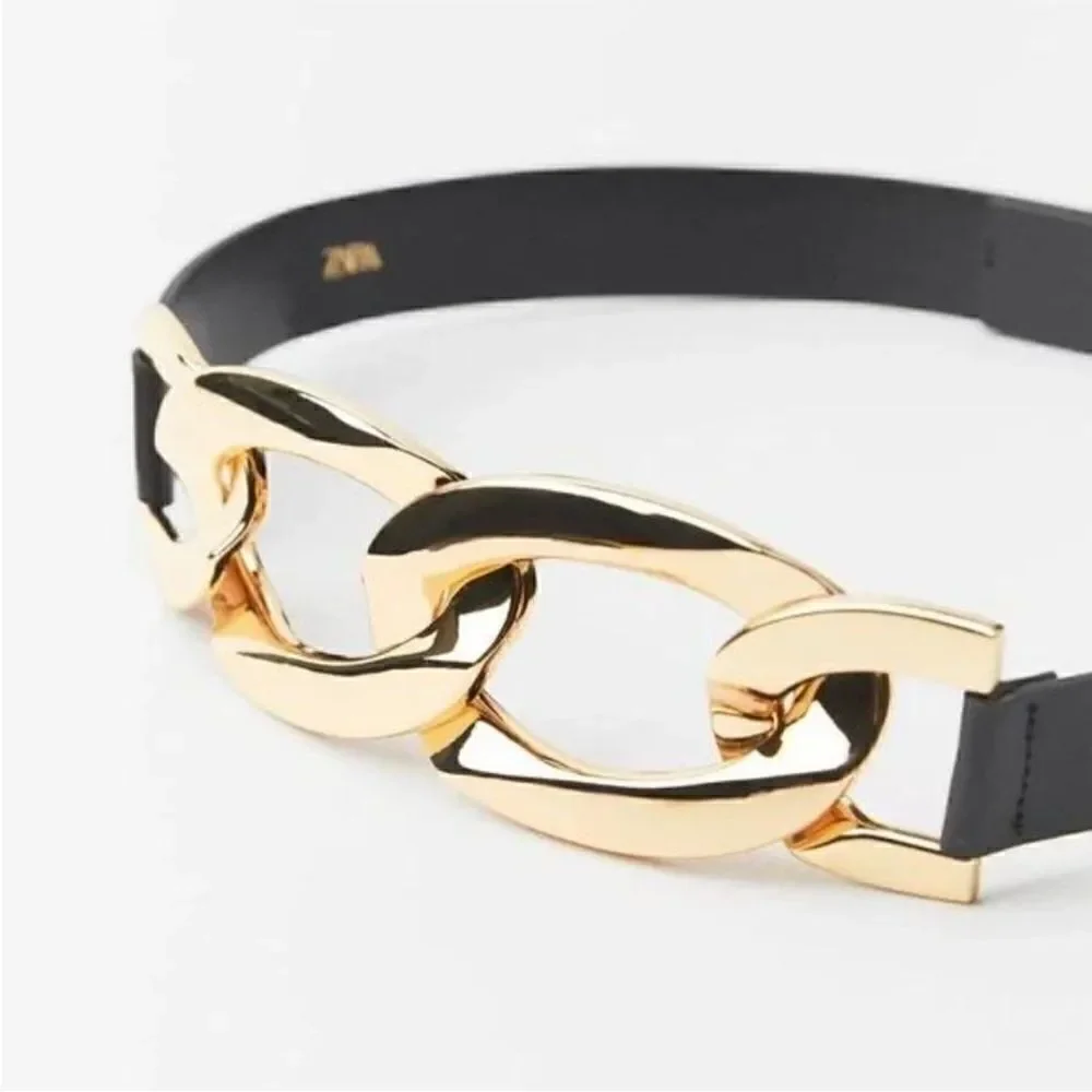 NWT‎ ZARA LINKED BUCKLE BELT Sz 30